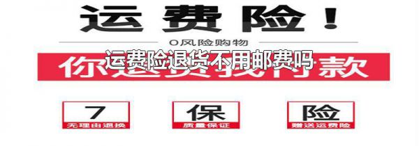 运费险退货不用邮费吗