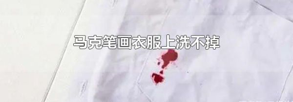 马克笔画衣服上洗不掉