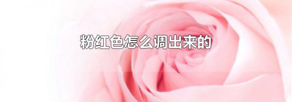 粉红色怎么调出来的