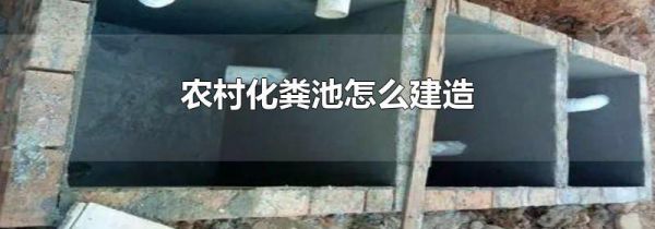 农村化粪池怎么建造