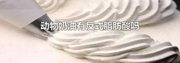 动物奶油有反式脂肪酸吗