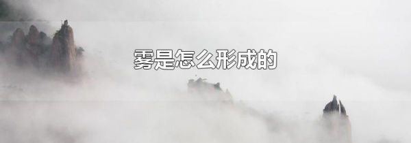 雾是怎么形成的