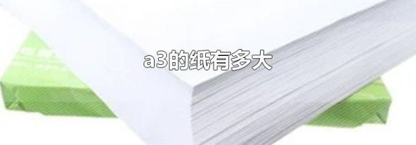 a3的纸有多大
