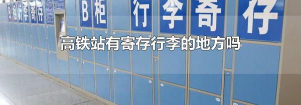 高铁站有寄存行李的地方吗