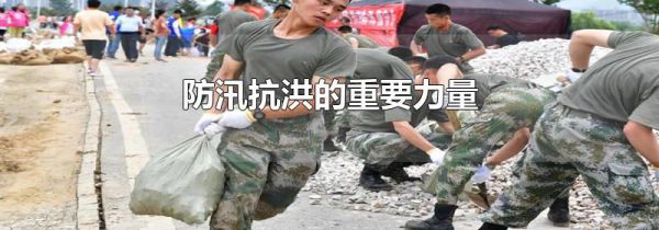 防汛抗洪的重要力量