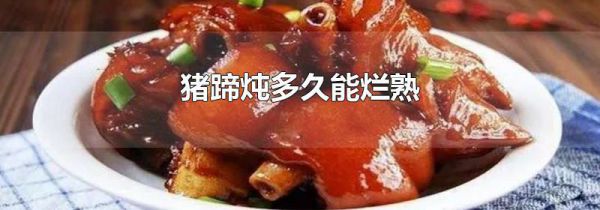 猪蹄炖多久能烂熟