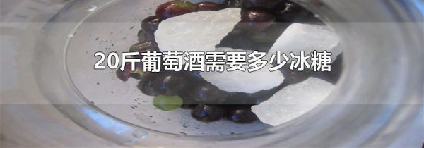 20斤葡萄酒需要多少冰糖
