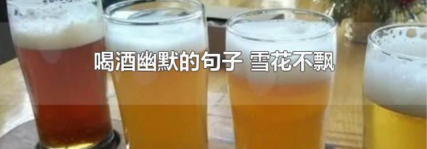 喝酒幽默的句子 雪花不飘