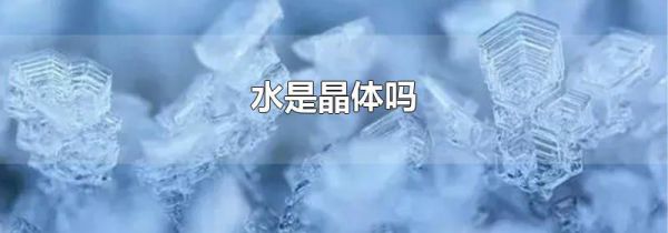 水是晶体吗