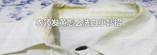 衣领发黄怎么洗白小妙招