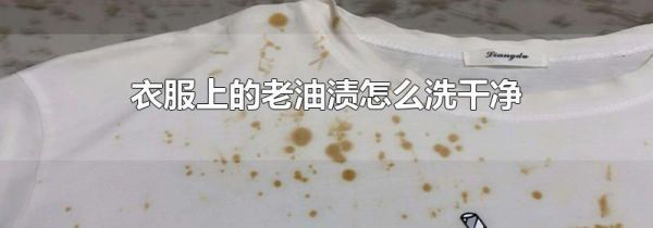 衣服上的老油渍怎么洗干净