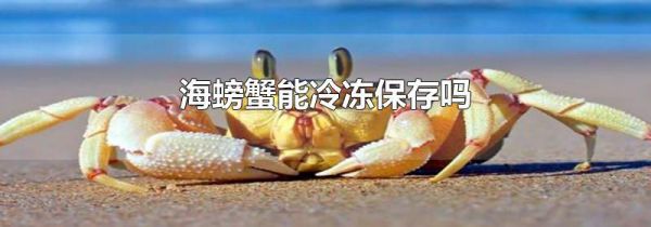 海螃蟹能冷冻保存吗