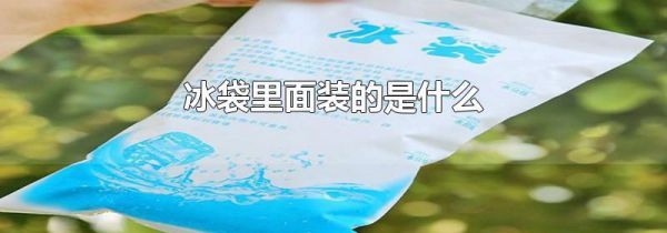 冰袋里面装的是什么