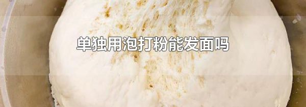 单独用泡打粉能发面吗