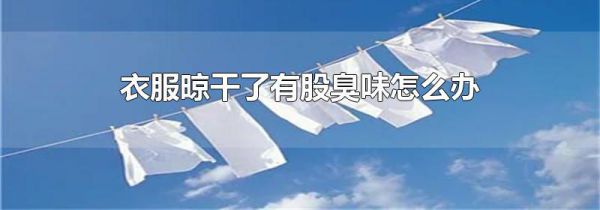 衣服晾干了有股臭味怎么办