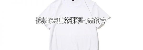 快速去掉衣服上喷的字