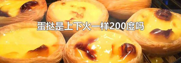 蛋挞是上下火一样200度吗