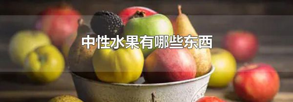 中性水果有哪些东西