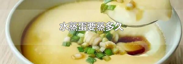 水蒸蛋要蒸多久