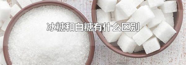 冰糖和白糖有什么区别