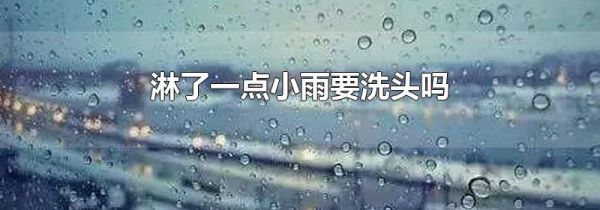 淋了一点小雨要洗头吗