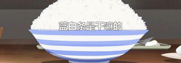 蓝白条是干嘛的