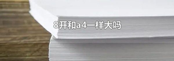 8开和a4一样大吗