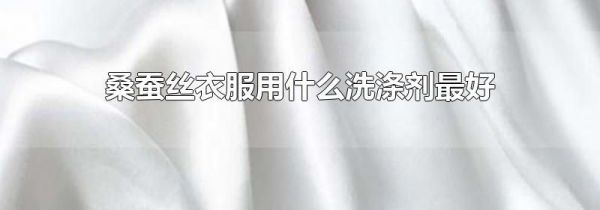 桑蚕丝衣服用什么洗涤剂最好