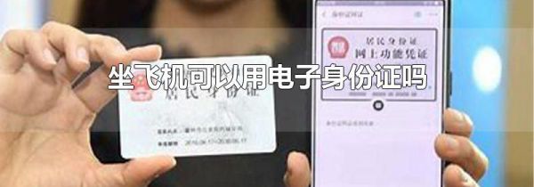 坐飞机可以用电子身份证吗
