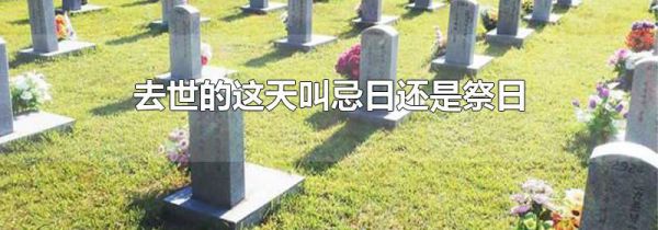 去世的这天叫忌日还是祭日