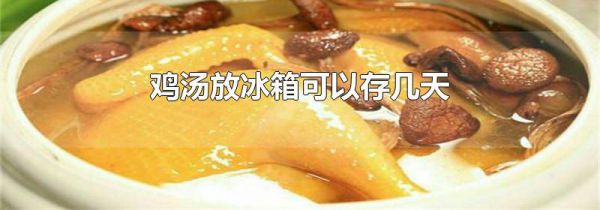 鸡汤放冰箱可以存几天