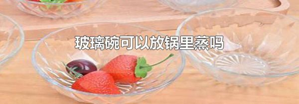 玻璃碗可以放锅里蒸吗