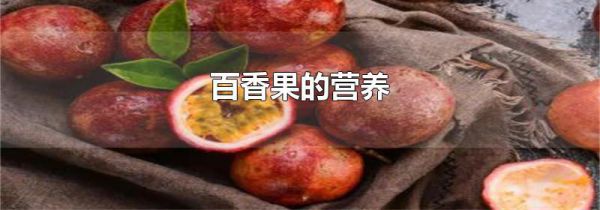 百香果的营养