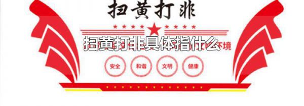 扫黄打非具体指什么