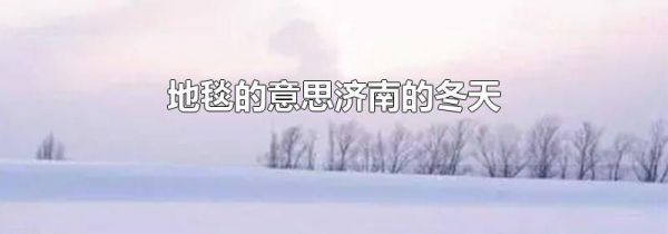 地毯的意思济南的冬天