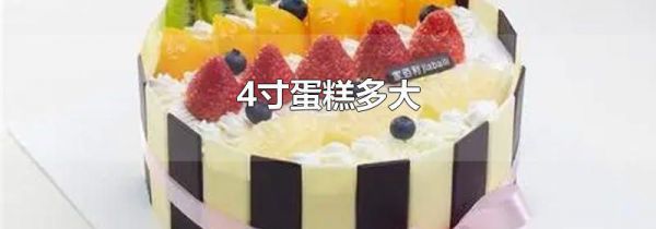4寸蛋糕多大