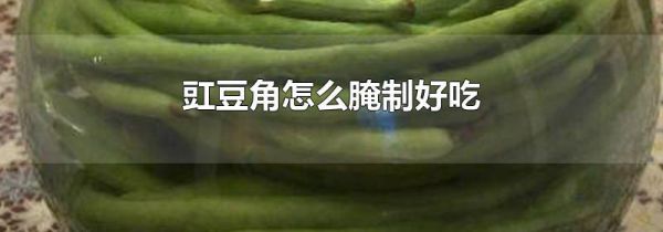 豇豆角怎么腌制好吃