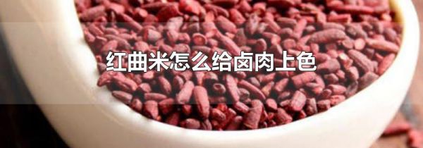 红曲米怎么给卤肉上色