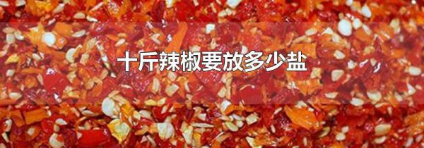 十斤辣椒要放多少盐