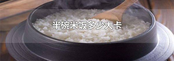 半碗米饭多少大卡