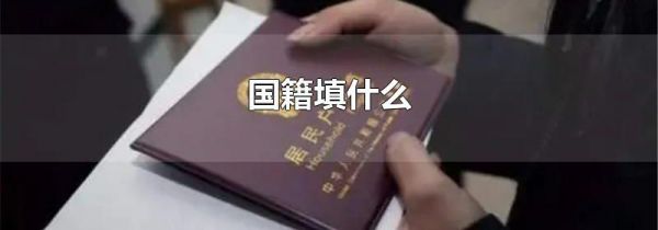 国籍填什么