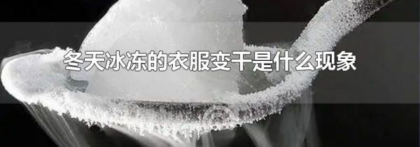 冬天冰冻的衣服变干是什么现象