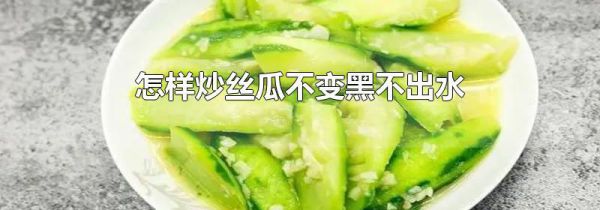 怎样炒丝瓜不变黑不出水