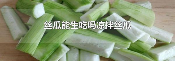 丝瓜能生吃吗凉拌丝瓜