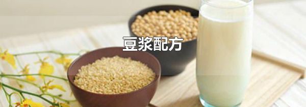豆浆配方