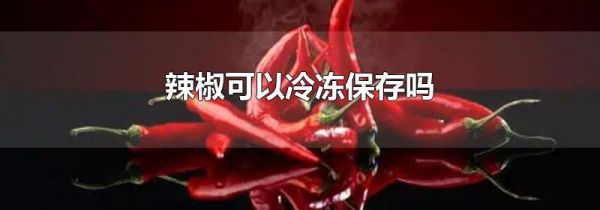 辣椒可以冷冻保存吗