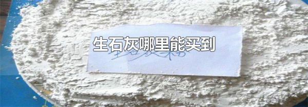 生石灰哪里能买到