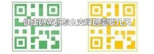 健康码黄码怎么变绿码需要几天