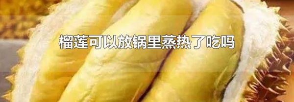榴莲可以放锅里蒸热了吃吗