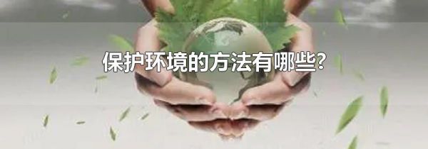 保护环境的方法有哪些?
